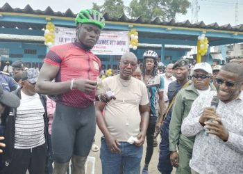 Cyclisme:Ousman Jean remporte en solitaire la 1ère étape du Challenge VTT Doré ce dimanche 30 mars à Barumbu.