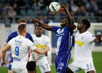Jupiler Pro League belge 2024-2025:UNION ST GILLOISE de NOAH SADIKI se balade en déplacement face à La Gantoise.