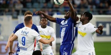 Jupiler Pro League belge 2024-2025:UNION ST GILLOISE de NOAH SADIKI se balade en déplacement face à La Gantoise.
