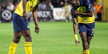 Jupiler Pro League belge 2024-2025:Tout réussi actuellement au Royal Union Saint GILLOISE de NOAH SADIKI en playoff pour le titre.