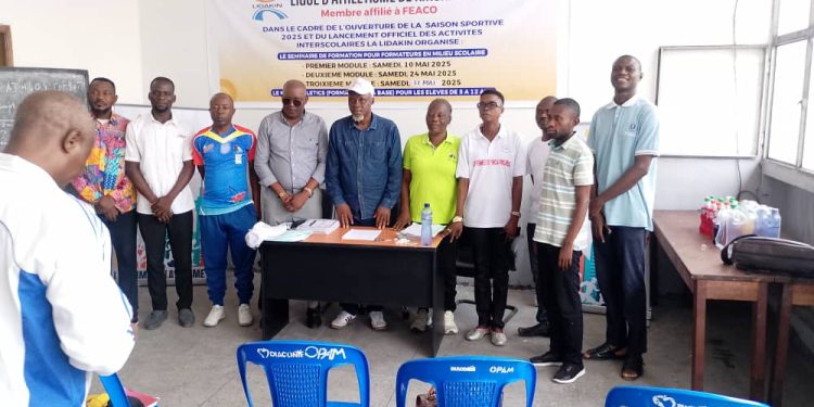 Athlétisme:Dans le cadre de l’ouverture de la saison sportive 2025 et du lancement officiel des activités interscolaires,démarrage du Séminaire de formation pour formateurs par la Lidakin ce samedi 10 mai