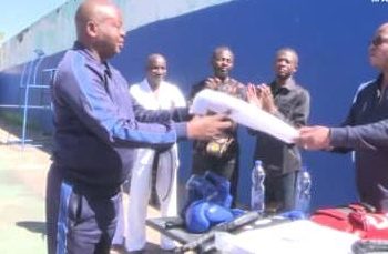 Taekwon-Do ITF:Après la remise des équipements à sa Ligue par le président de la FETAECO/ITF,Major David Mwembo, président de la Ligue du Haut-Katanga pense que ça va relancer les entrainements des athlètes.