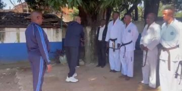 Taekwon-Do ITFA:Après les championnats nationaux 2025,Me Willy Makengo, président de la FETAECO/ITF en visite au Haut-Katanga pour leur remettre des équipements.