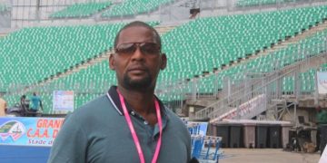 Athlétisme:Sur le projecteur du DTN de la FEACO Hugues Mafo,qui était Délégué Technique au GP international de Douala.