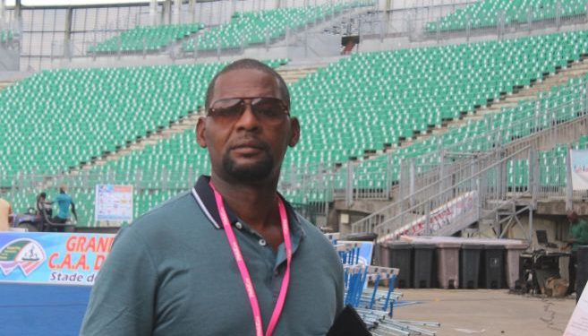 Athlétisme:Sur le projecteur du DTN de la FEACO Hugues Mafo,qui était Délégué Technique au GP international de Douala.