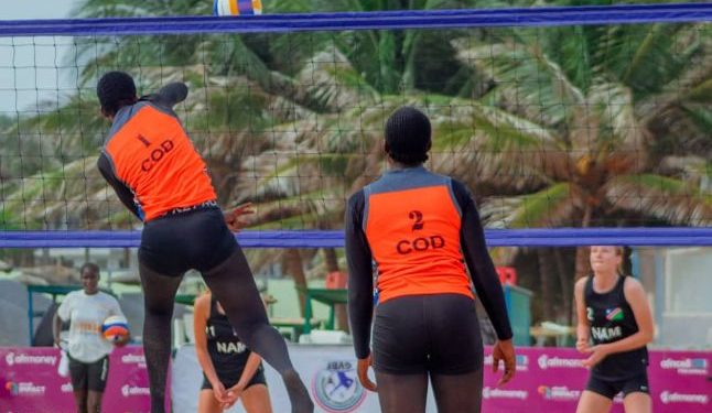 Beach Volley)Coupe de Développement des Jeunes U18 de la CAVB Banjul 2025:Entrée en fanfare de deux paires de la RDC.