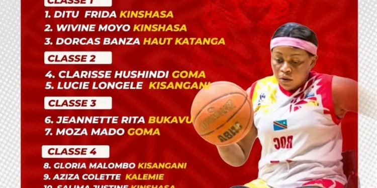 Basketball sur fauteuil roulant:Malgré l’insécurité à l’Est, quatre joueuses de Goma et Bukavu retenues avec les Léopards dames U25 pour la CAN 2026