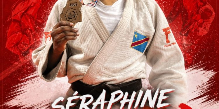 Judo:Séraphine Kongolo arrache la médaille de bronze au championnat d’Afrique au Kenya.