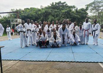 Taekwondo WT:Ce dimanche 10 Mai à 13h00 au Dojang Fédéral Lycée Ntinu Wene à Limete,le test de passage des grades s’est tenu malgré la pluie.