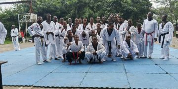 Taekwondo WT:Ce dimanche 10 Mai à 13h00 au Dojang Fédéral Lycée Ntinu Wene à Limete,le test de passage des grades s’est tenu malgré la pluie.