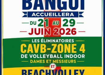 Beach Volley:Bangui accueille du 21 au 29 juin 2026 les éliminatoires CAVB-Zone 4 D & M.