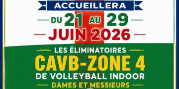 Beach Volley:Bangui accueille du 21 au 29 juin 2026 les éliminatoires CAVB-Zone 4 D & M.