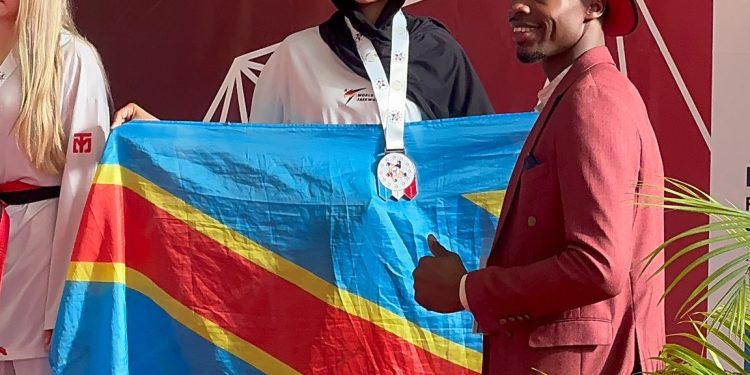 Taekwondo WT:La congolaise Maëlle arrache le bronze à l’Open de Montargis en France.
